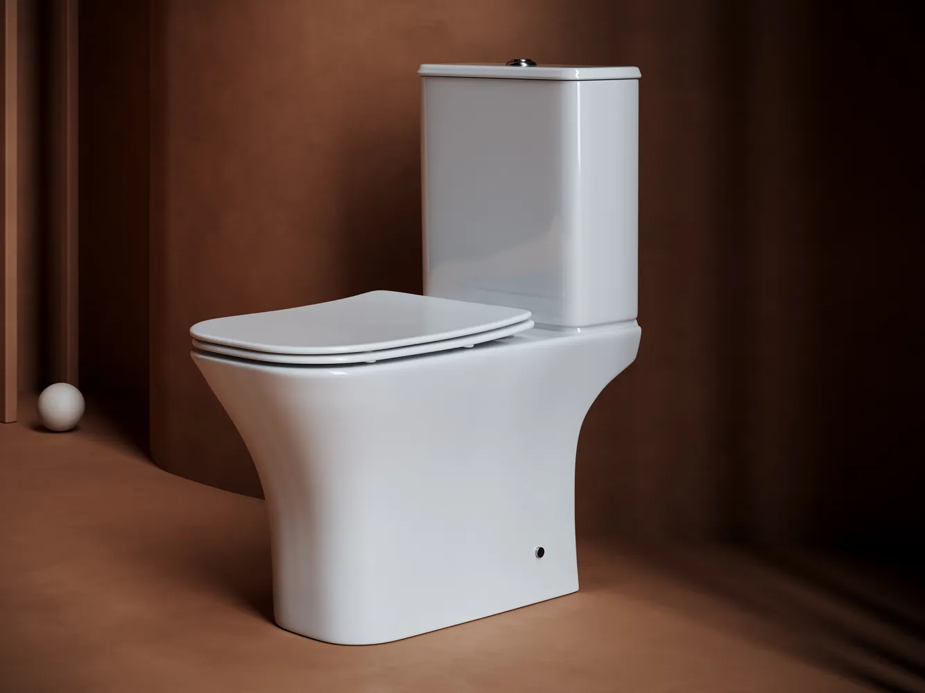 Напольный унитаз с бачком Alfa Rimless,  двойной смыв 3/6 арматура, нижняя подводка глубокий смыв, г