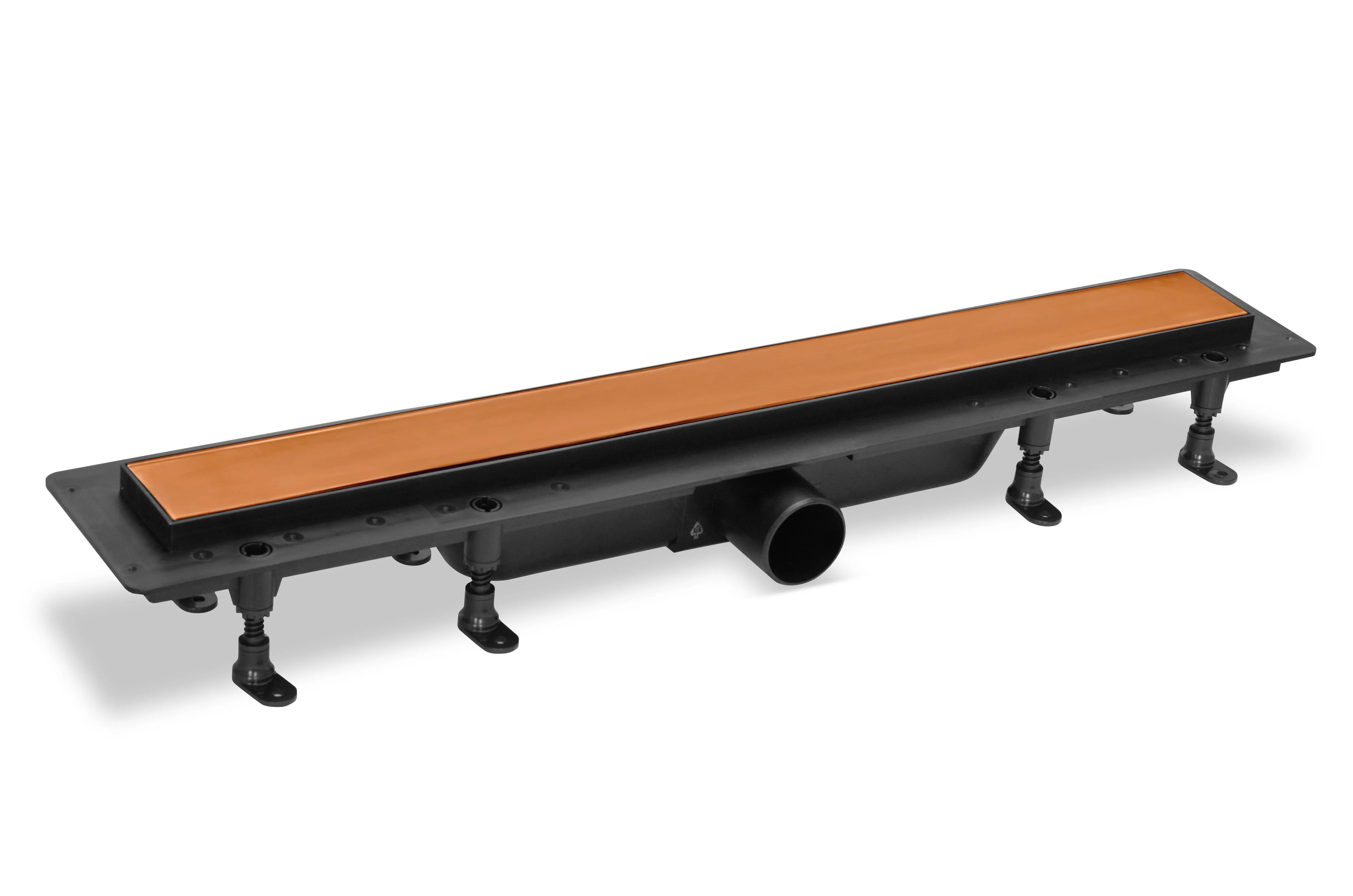 Душевой лоток комбинированный пластиковый с металической решеткой 2 in 1, розовое золото, L=650 мм