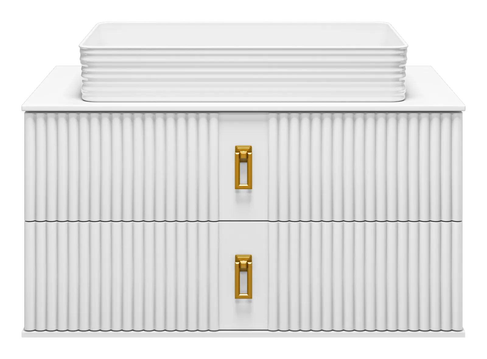 SEVILLA - 90 Тумба подвесная с 2 ящ. белый + раковина