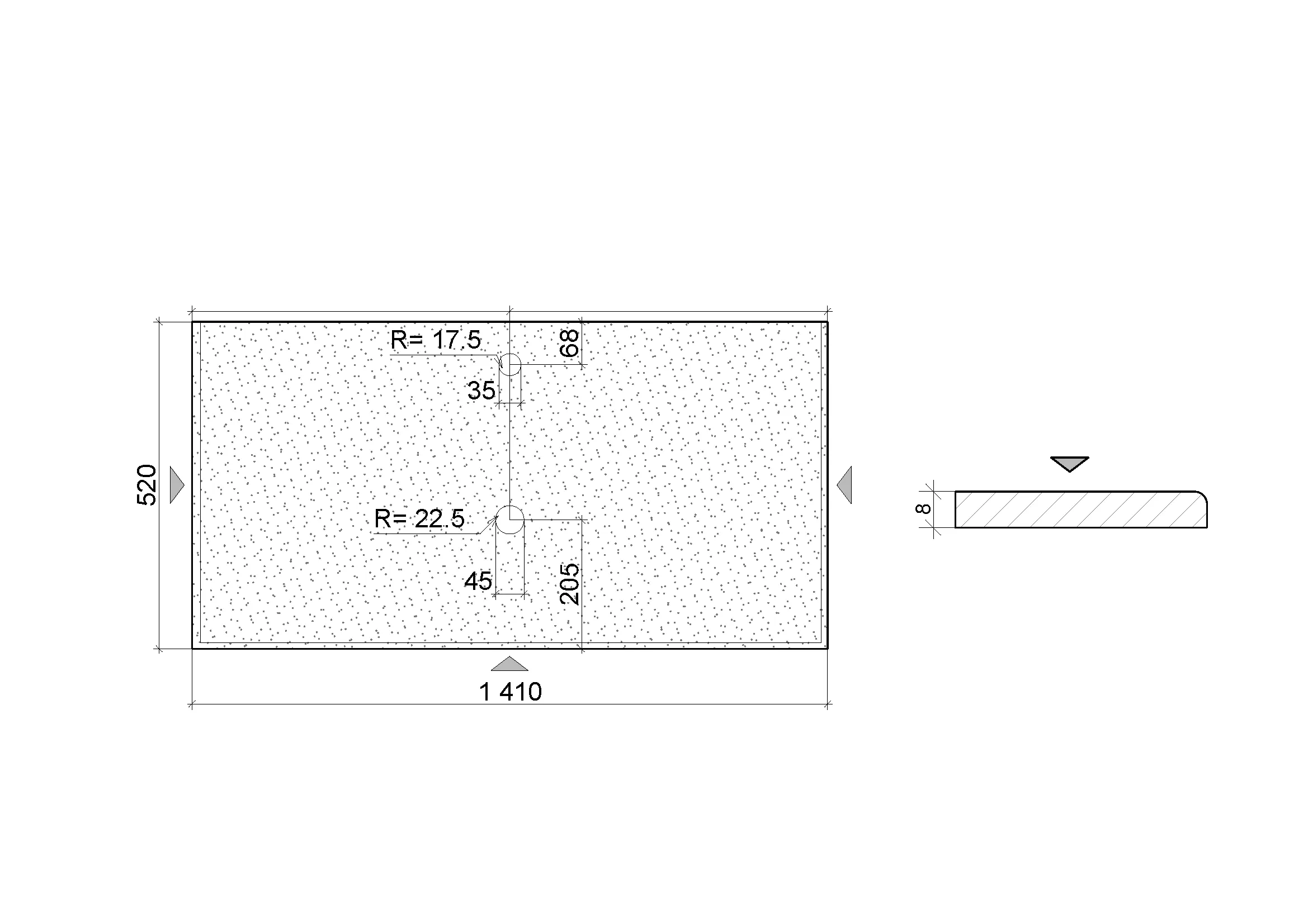 Столешница прямое стекло 140cм Cветло-Золотой