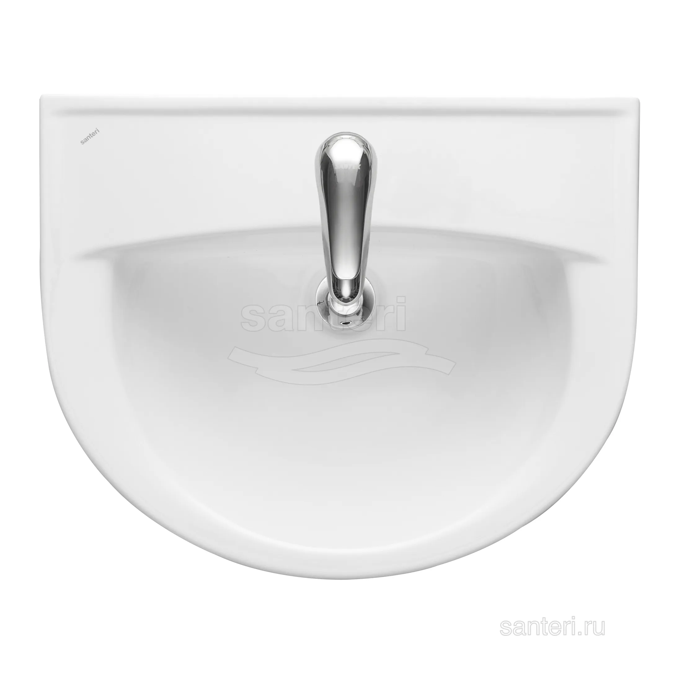 Умывальник Виктория с переливом белый Santeri в магазинах СантехГид