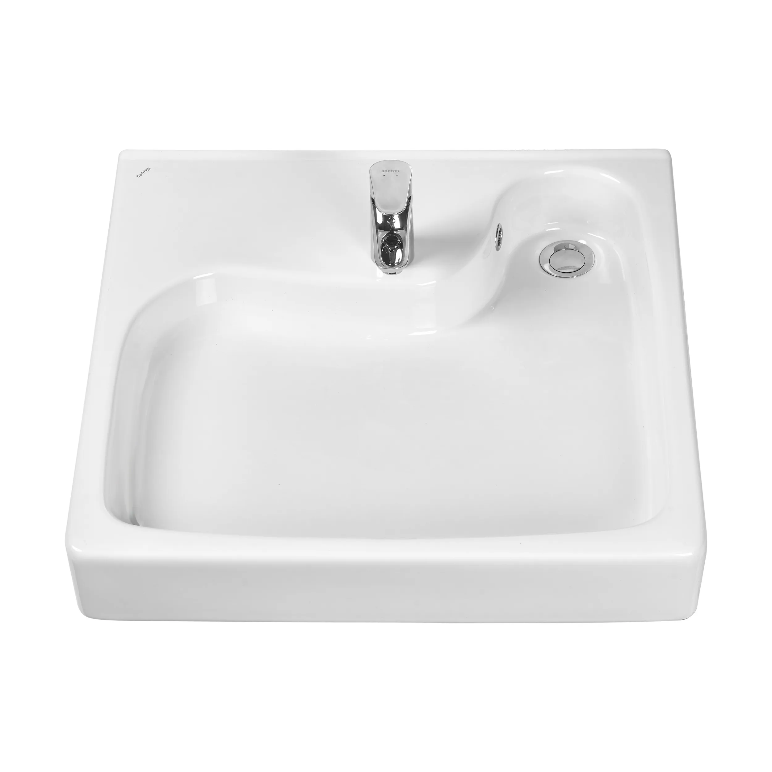 Раковина Santek Клио 60х51 с кронштейнами и сифоном 1WH501784 в магазинах СантехГид