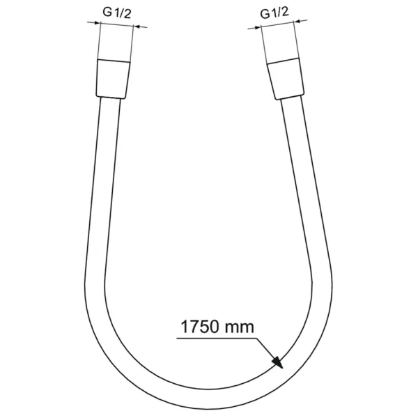 IDEALFLEX Шланг для душа 1700 мм, подсоединение G1/2", устойчивость к давлению до 5 атм, про BE175A2
