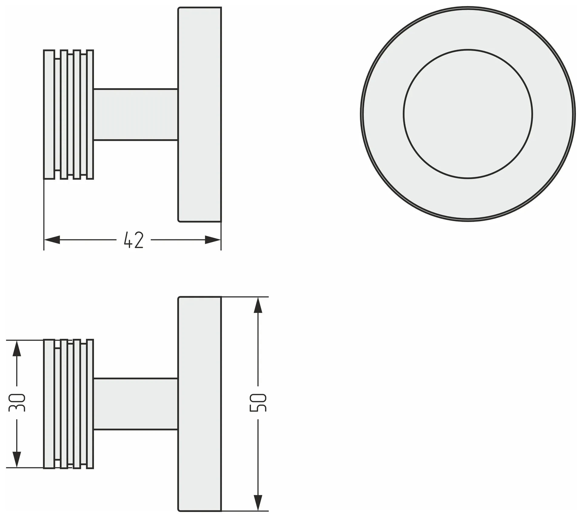 Вешалка КАНЬОН настенная / L 50 (Золотой шёлк)
