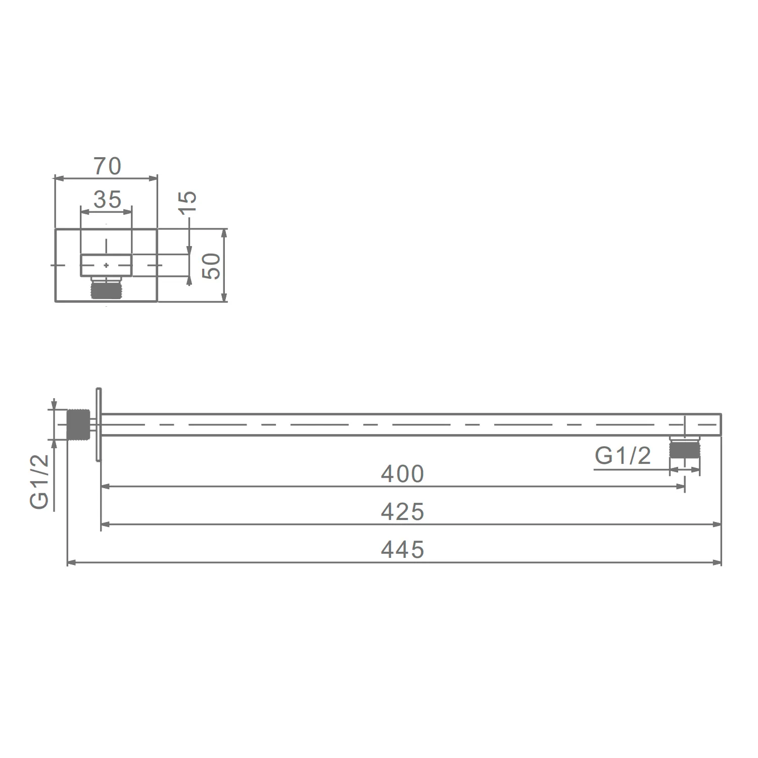 Держатель для лейки  Raglo R470.30.03 верхнего душа настенный нержавеющая сталь, сатин
золотой