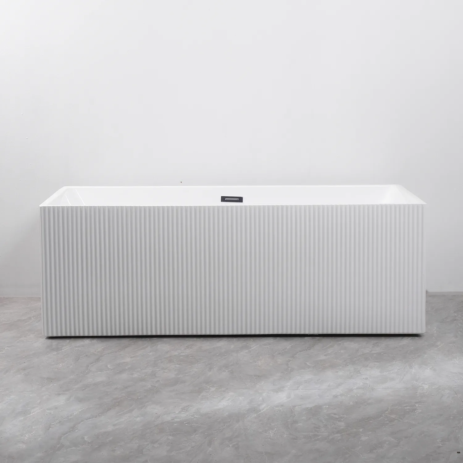 Ванна акриловая Azario KATRINA 1700x750x580 отдельностоящая, рифленая, в комплекте с сифоном и металлической рамой (AZ-6601C-17075)