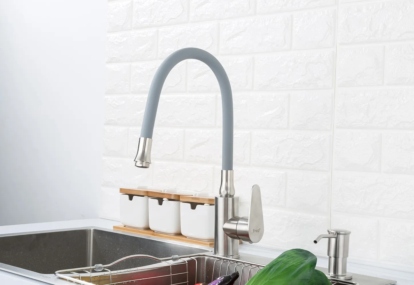 Смеситель для кухни нержавеющая сталь FRAP F4448
