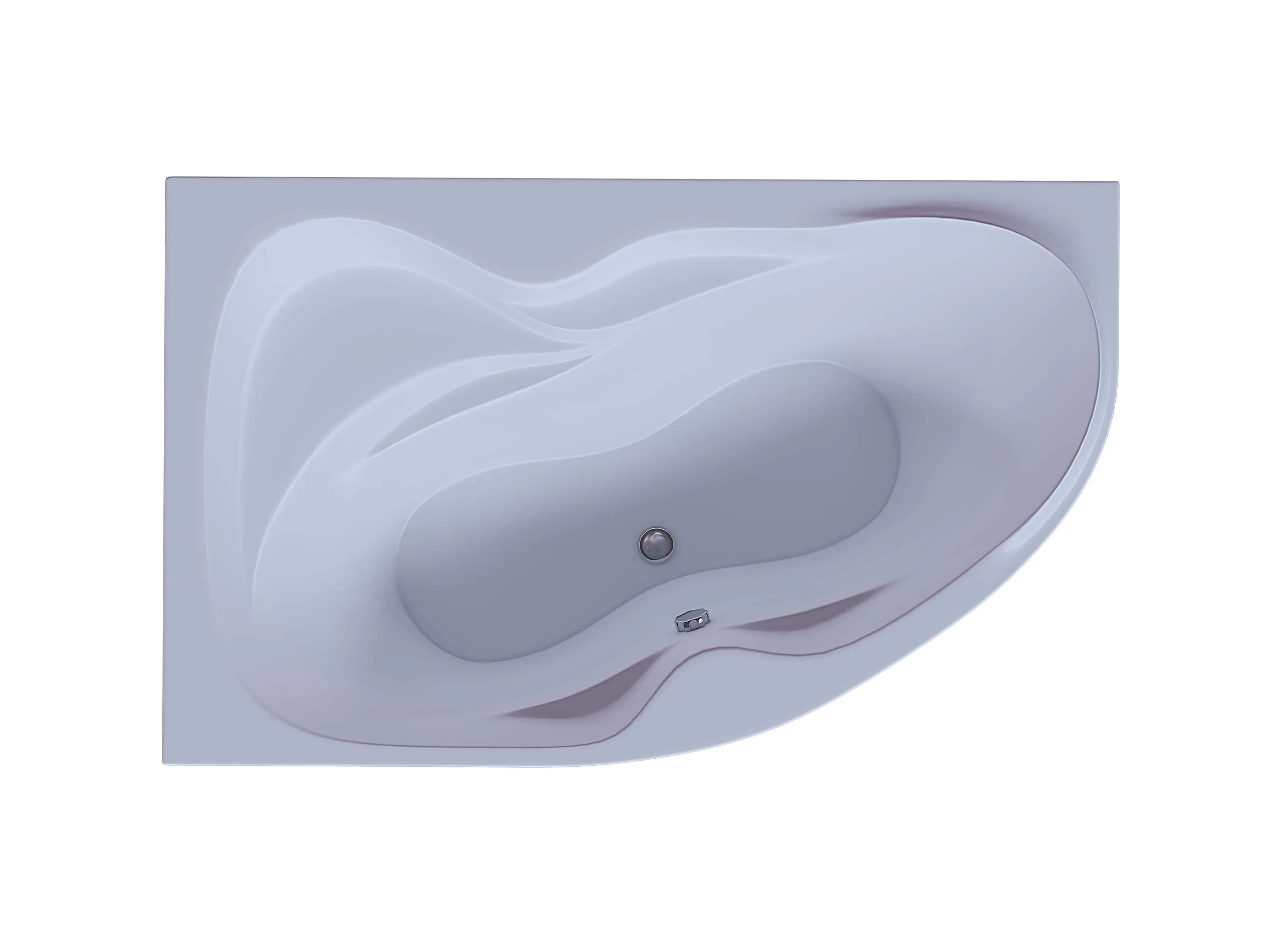 Акриловая ванна Aquatek Вега 170x105 асимметричная, левая, с каркасом, без гидромассажа