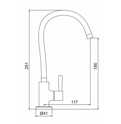 Смеситель для кухни с гибким изливом сатин GAPPO G1052-95