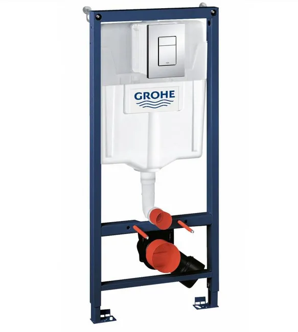 Инсталляция Grohe Rapid SL с подвесным унитазом Aquatek ЛИБЕРТИ с микролифтом, панель смыва