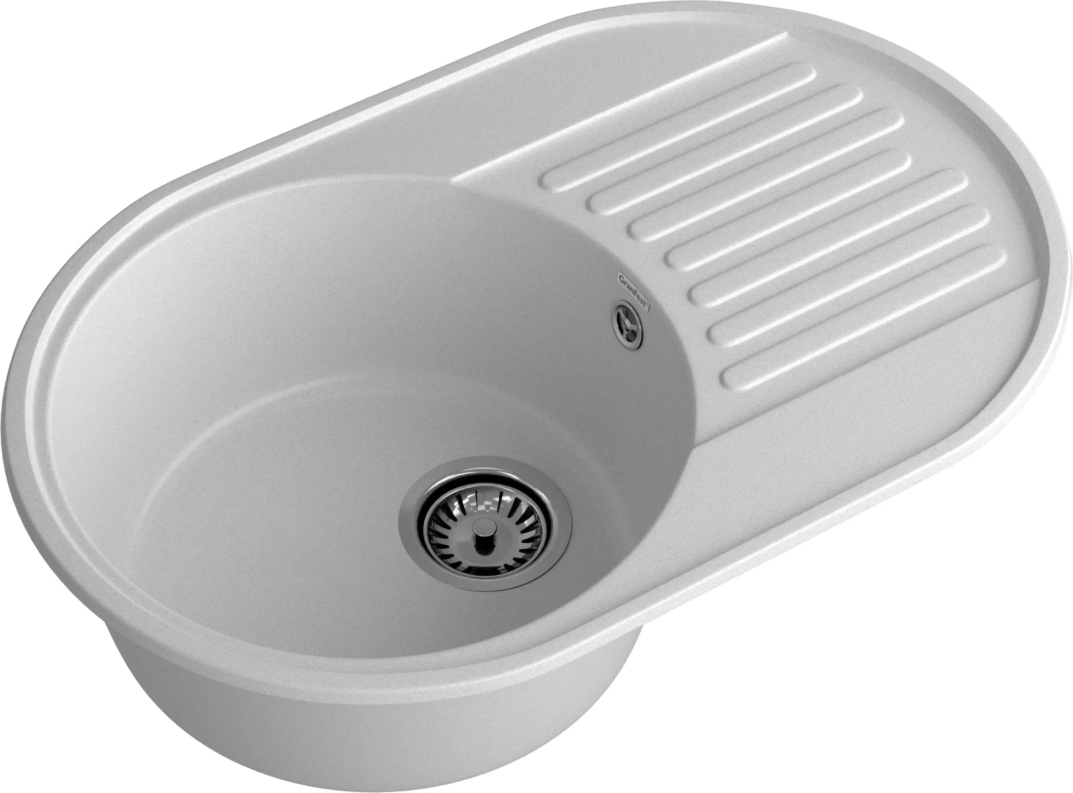 GranFest QUARZ (ECO-18) Мойка чаша+кр 740*480 (серый)