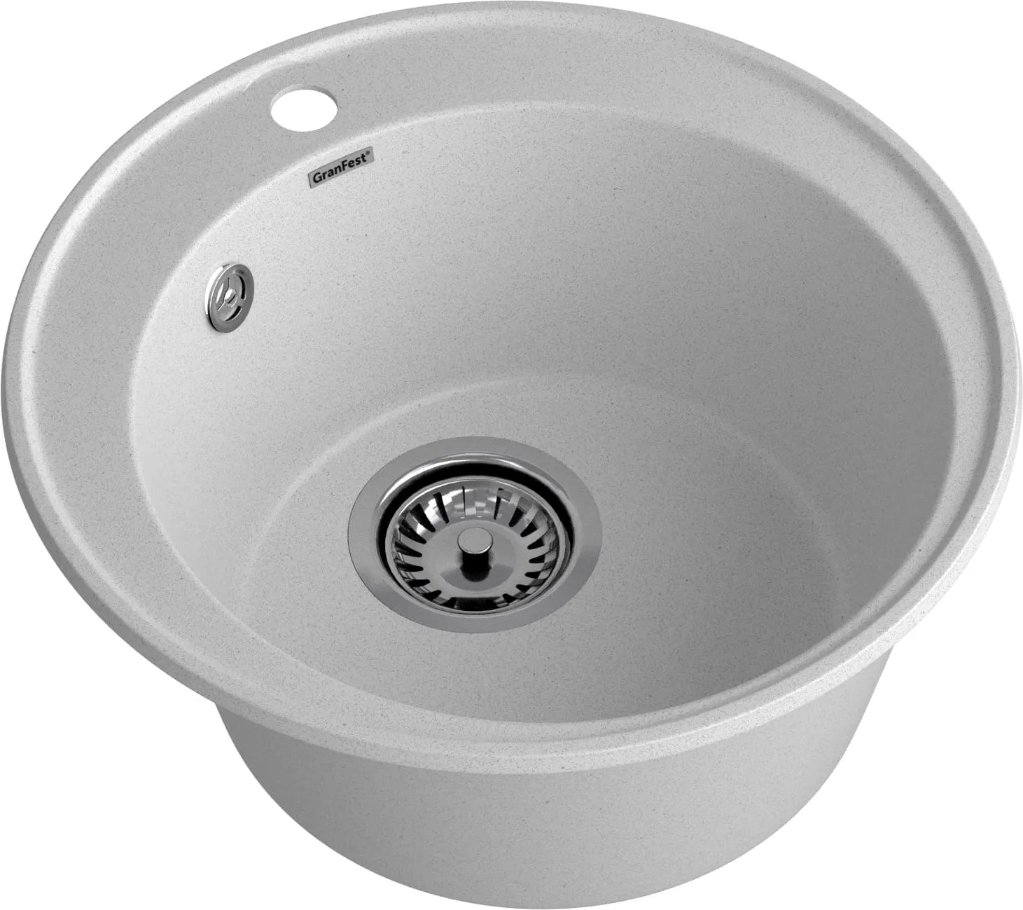 GranFest QUARZ (ECO-08) Мойка чаша D=480мм (серый)