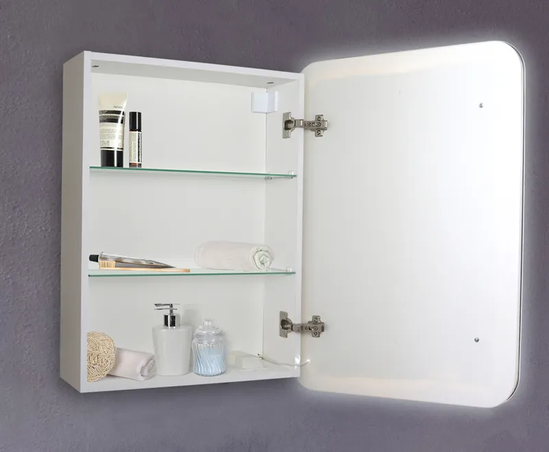 Зеркало-шкаф AZARIOФиджи 60 602х800х140 c подсветкой и диммером + часы () LED-00002363