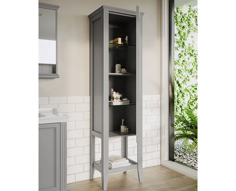 62241 Valarte Пенал 55 см левый цвет серый матовый VITRA