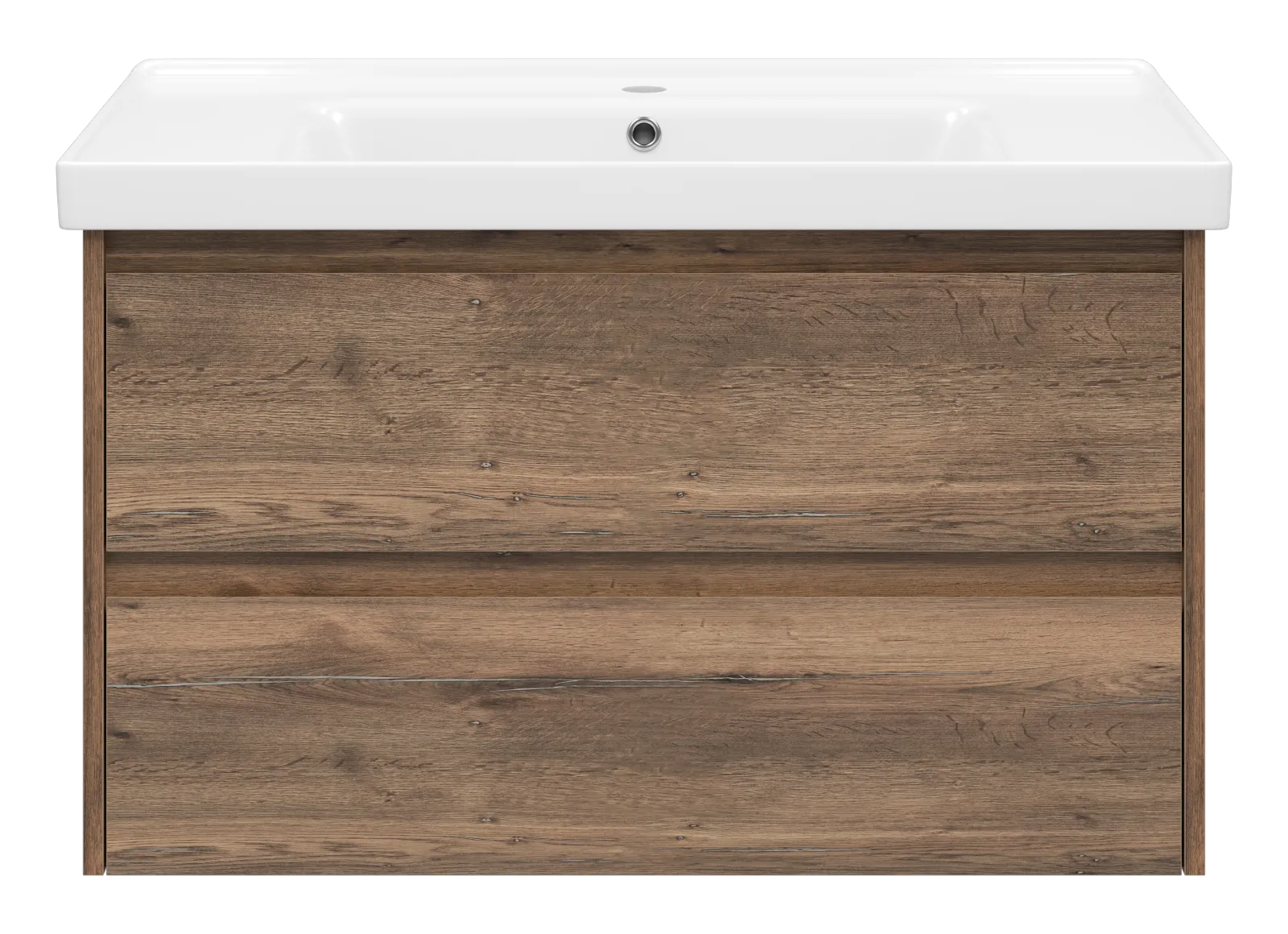 Dallas - 90 Тумба подвесная ДСП (Дуб Галифакс) + раковина