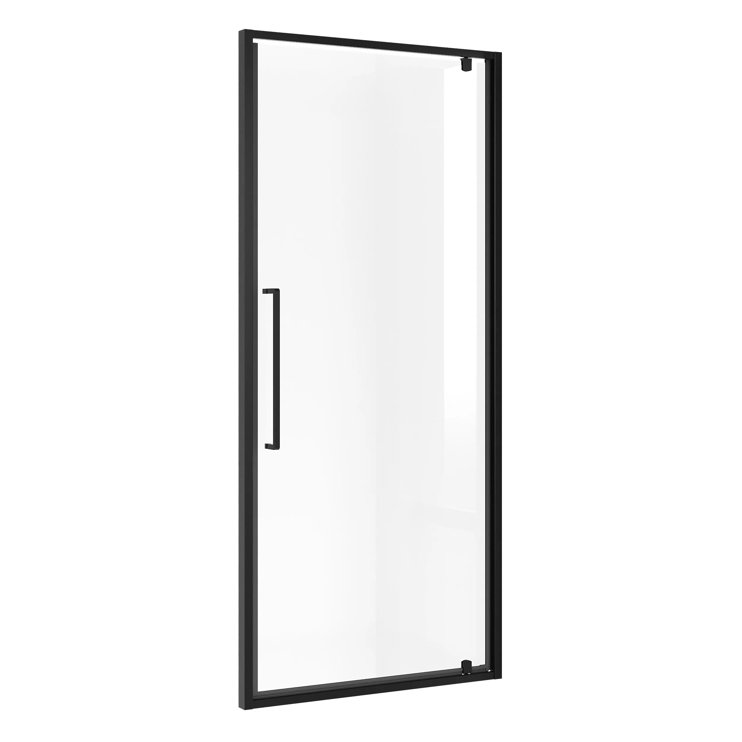 Дверь в нишу Niagara Nova (100х195) черный матовый,стекло прозрачное,дверь распашная,1 место NG-85-10AB 