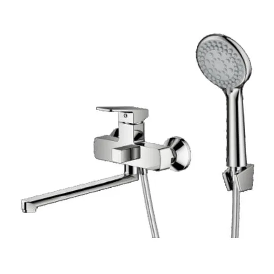 Смеситель Prohanss P60.22 для ванны и душа универсальный поворотный излив 30 см, хром