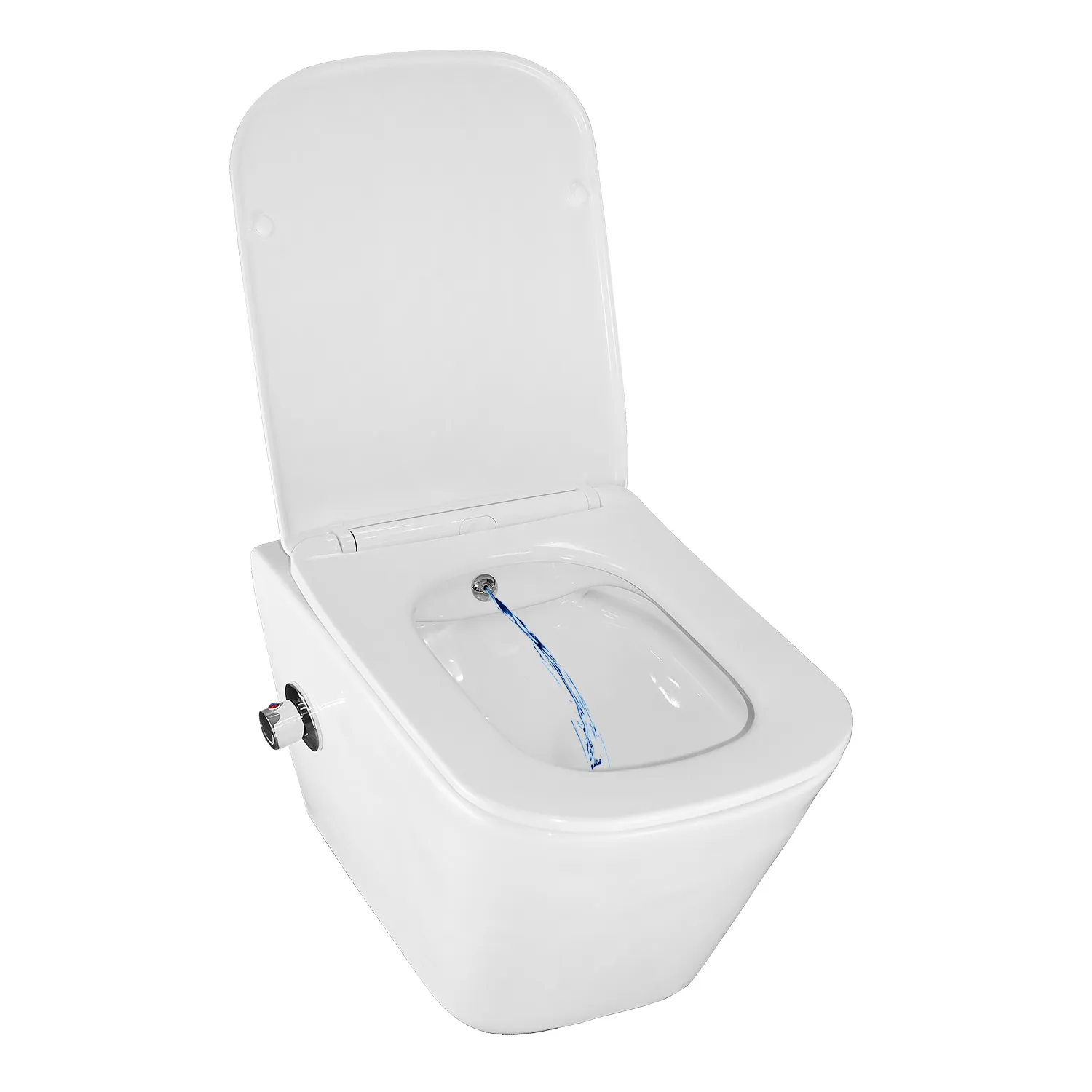 Унитаз подвесной Azario Hugo 350х480х363 c функцией биде, безободковый, с быстросъемным сиденьем микролифт () AZ-10007