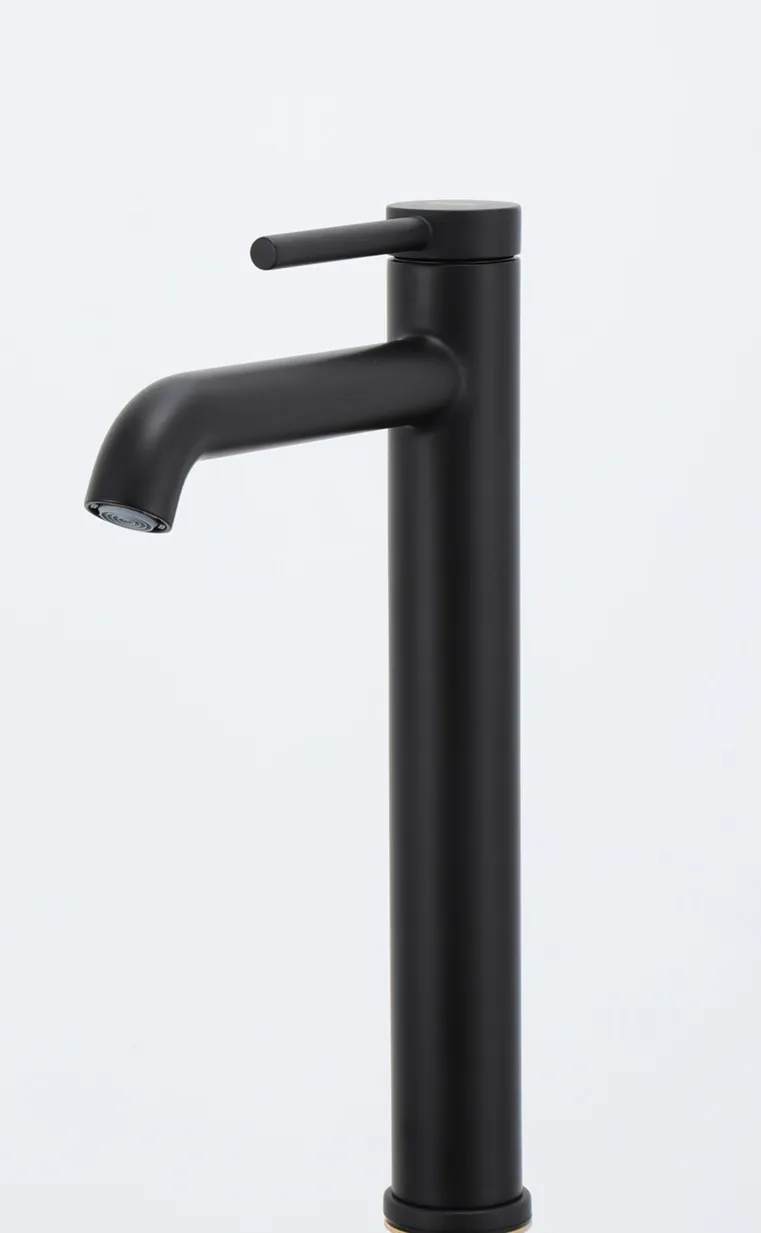 Смеситель для раковины высокий черный GAPPO G1006-26