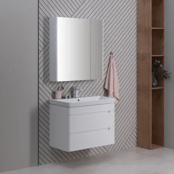 Мебель для ванной Aquanet София 80 белый глянец (2 ящика)