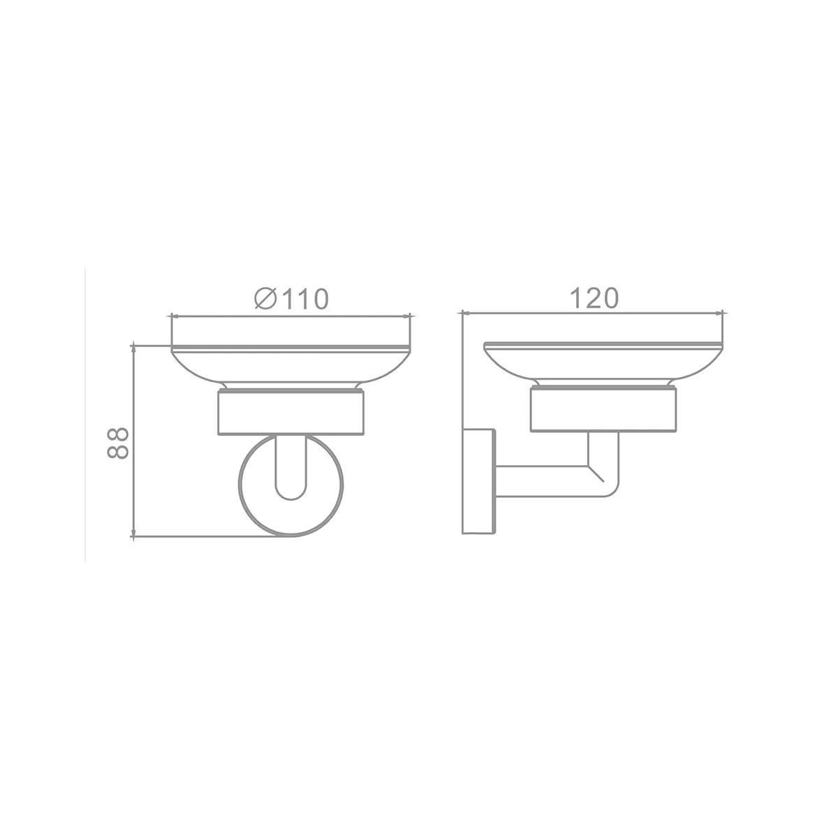 Мыльница Raglo R320.02 с держателем,хром