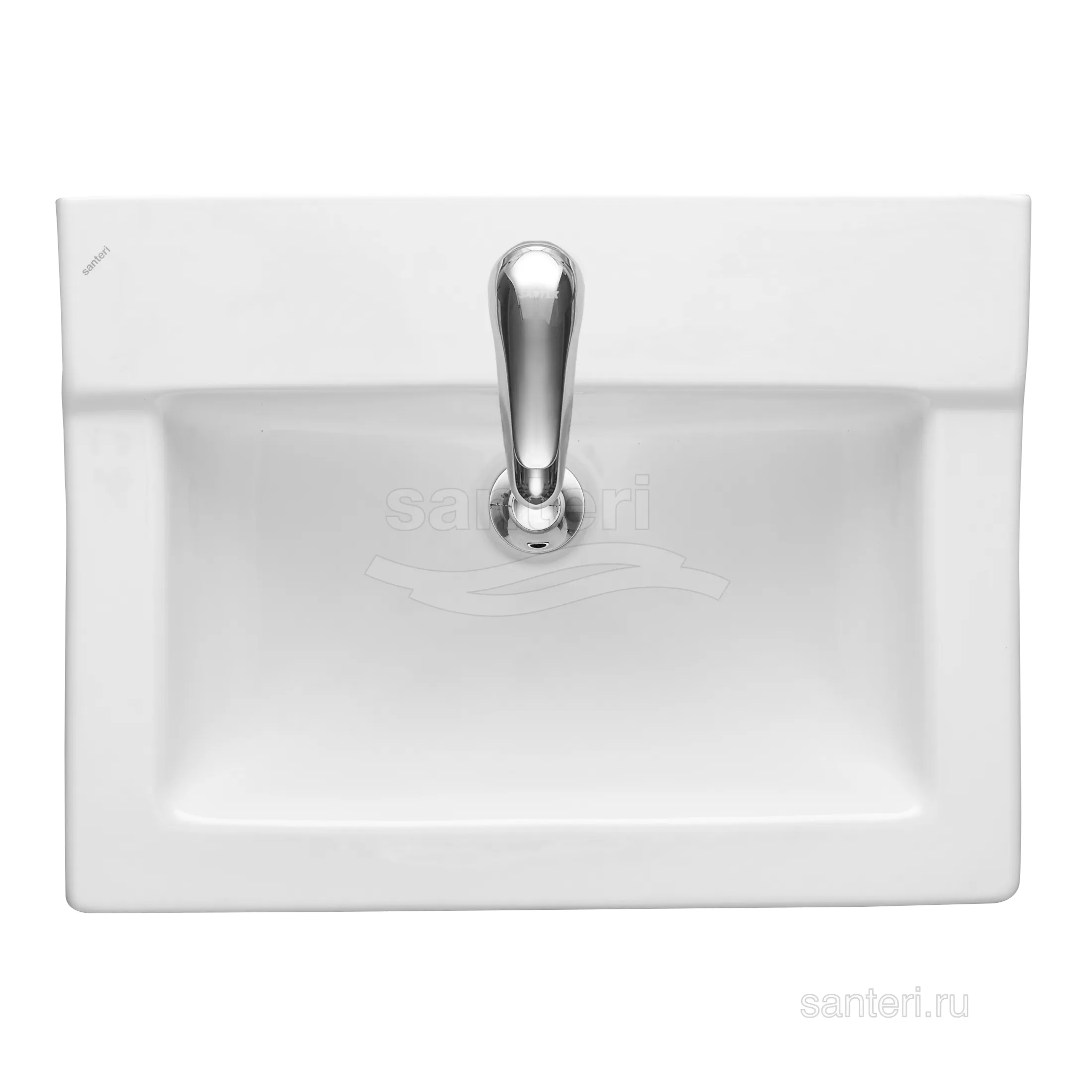 Умывальник Орион с переливом белый Santeri в магазинах СантехГид