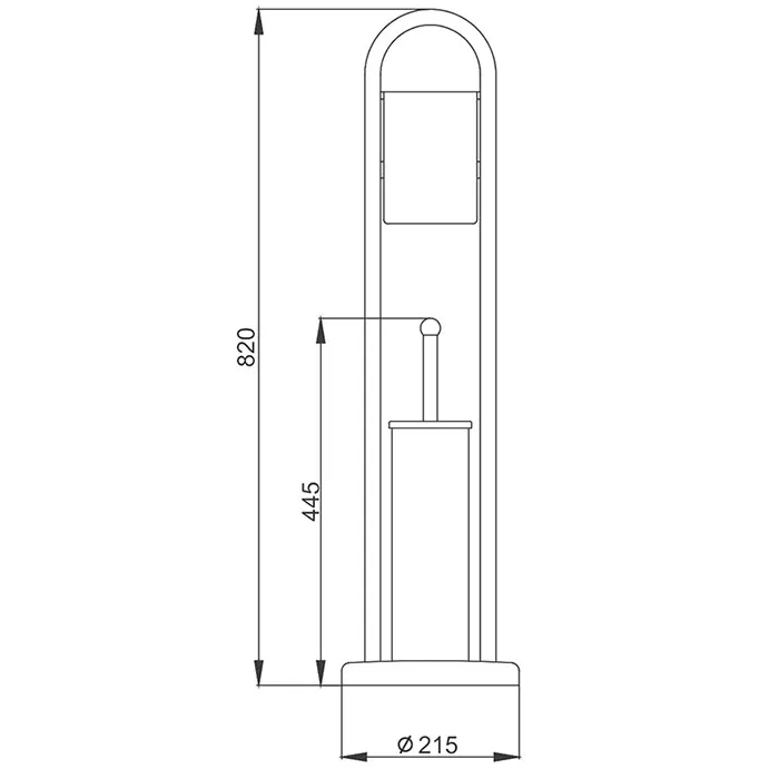Ершик напольный с бумагодержателем FRAP F903