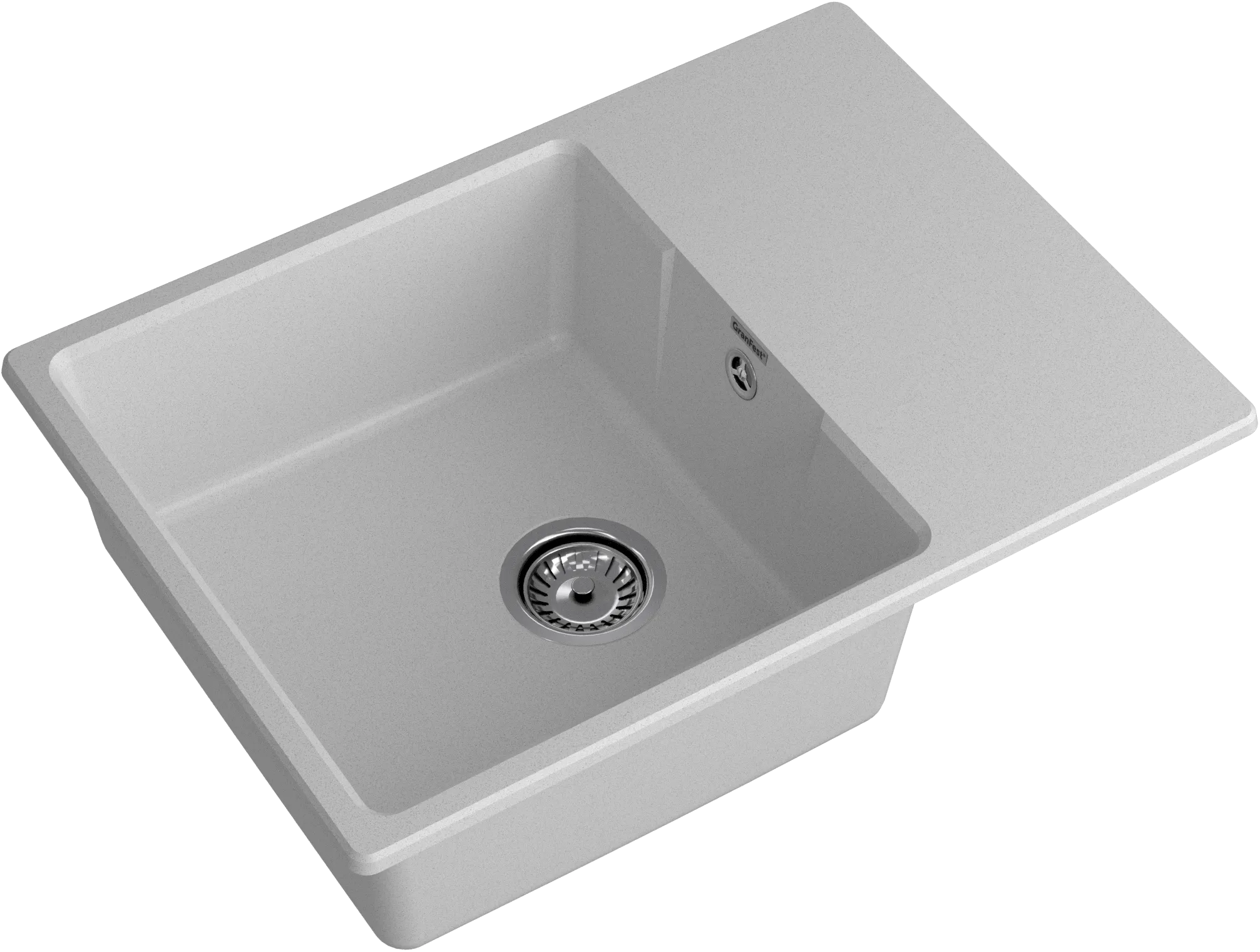 GRANFEST Мойка URBAN 668L  1-чаша+крыло 680*490мм серый арт.GF-UR-
