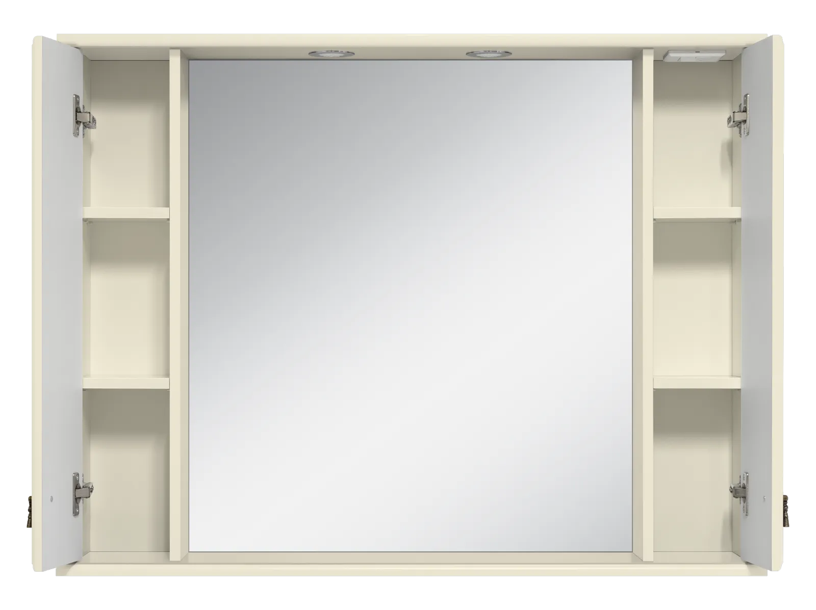 Зеркальный шкаф Misty Лувр 105 (слоновая кость)
