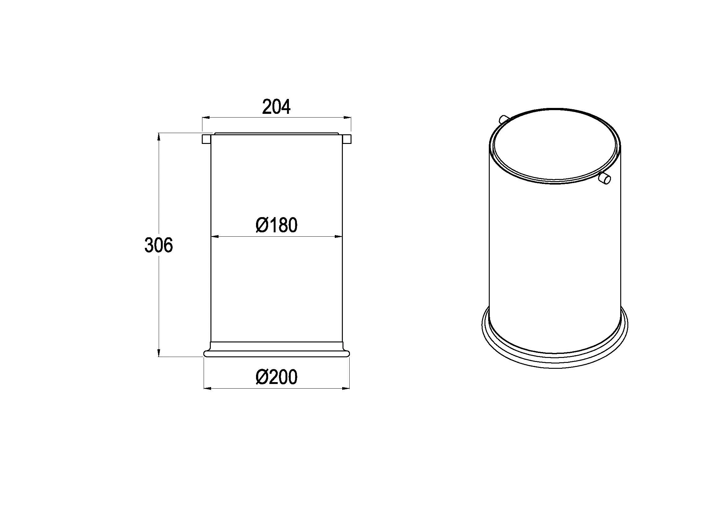 Ведро для мусора с вращающейся крышкой Chrome