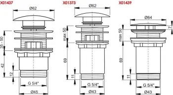Слив для умывальника Ravak "Клик-Клак" с закрытием стока короткий, X01437 в магазинах СантехГид
