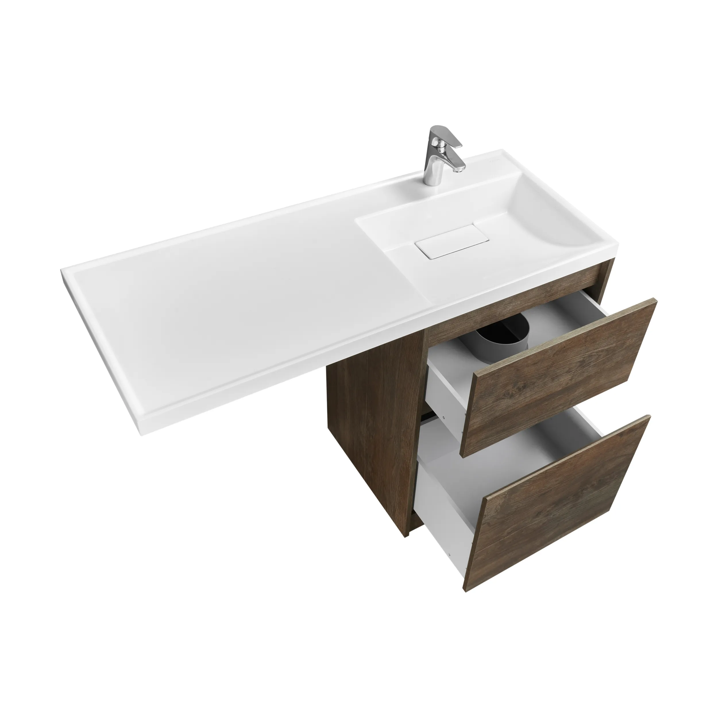 Корпус тумбы под раковину AQUATON Лондри 60 Дуб Кантри без фасада 1A266901LHDY0