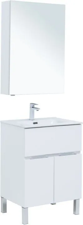 Комплект мебели для ванной Aquanet Алвита New 60 1 ящик, 2 дверцы, белый матовый