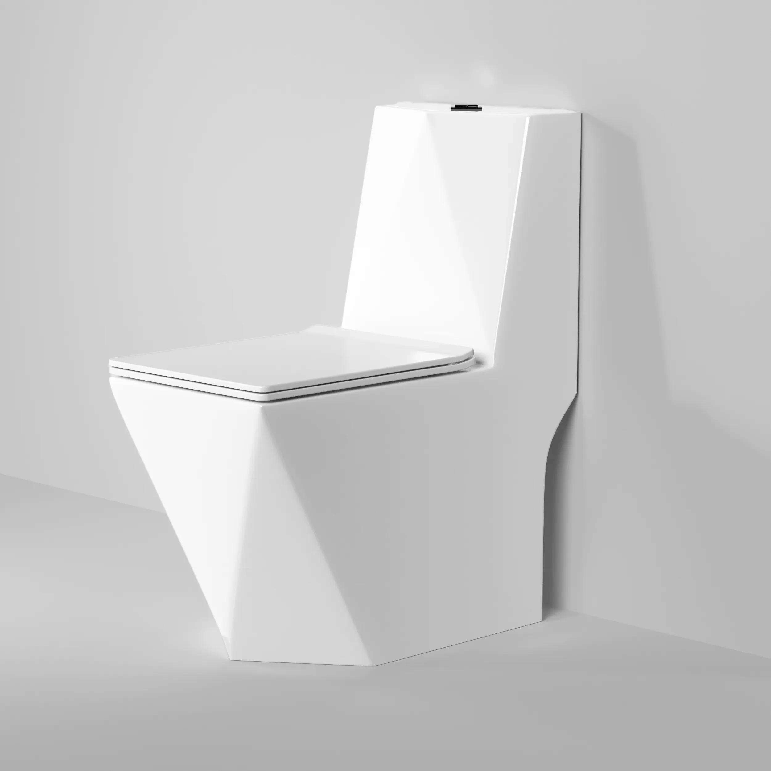 Унитаз напольный Grossman Cristal (680х370х835) белый,моноблок с толстой крышкой,микролифт, GR-4491