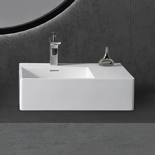 Раковина подвесная ABBER Stein AS2644 L белая матовая в магазинах СантехГид