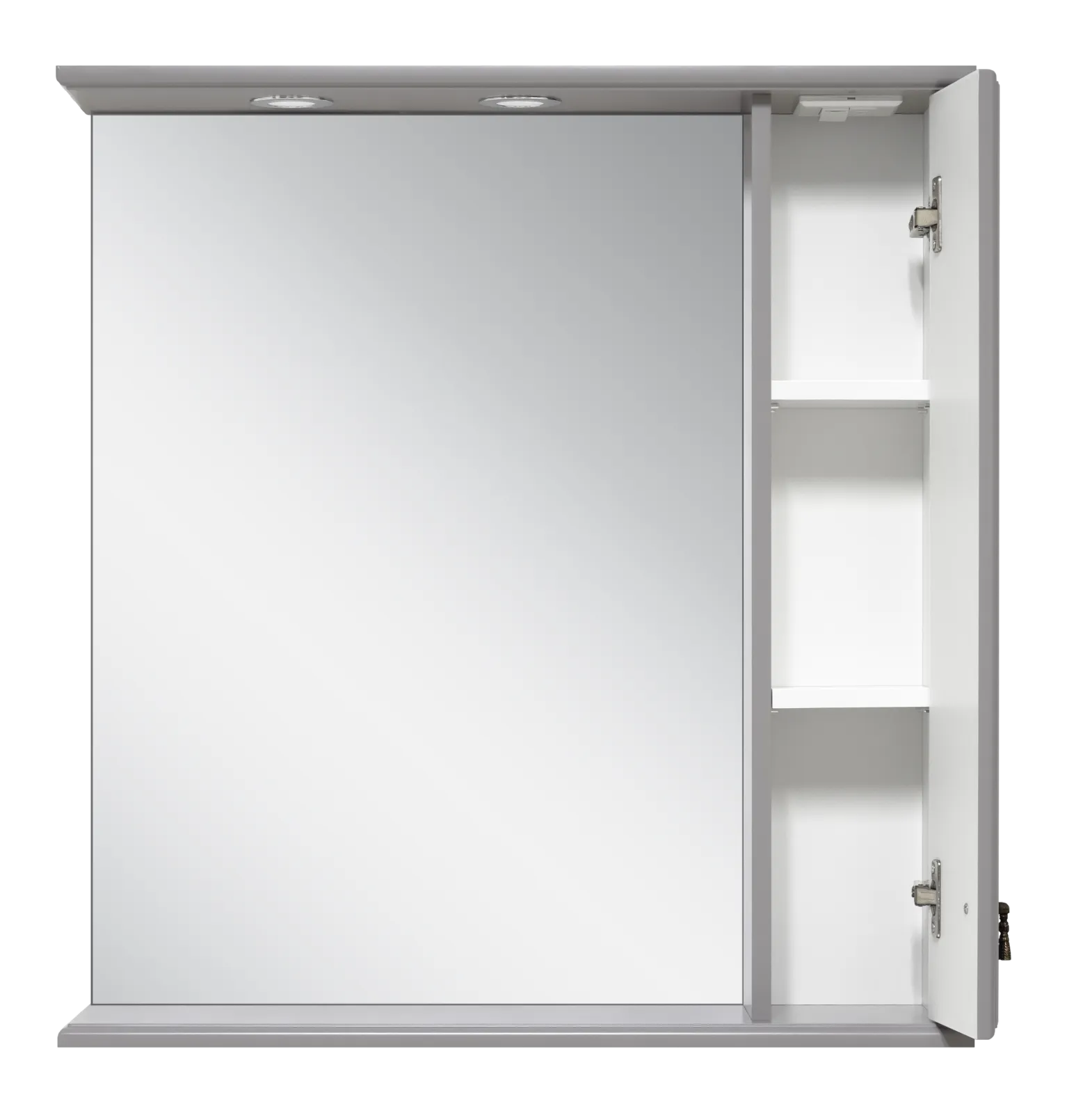 Зеркальный шкаф Misty Лувр 65 правый (серый)