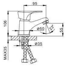 Смеситель для раковины FRAP F1014-B
