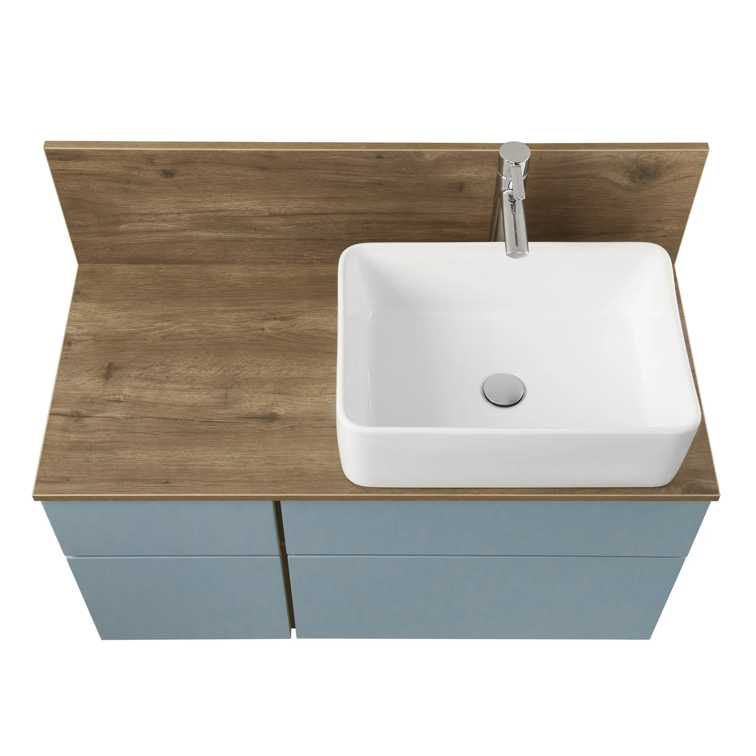 Столешница под раковину AQUATON с панелью Мишель 100 дуб рустикальный ВЛДСП 1A256703MIDR0