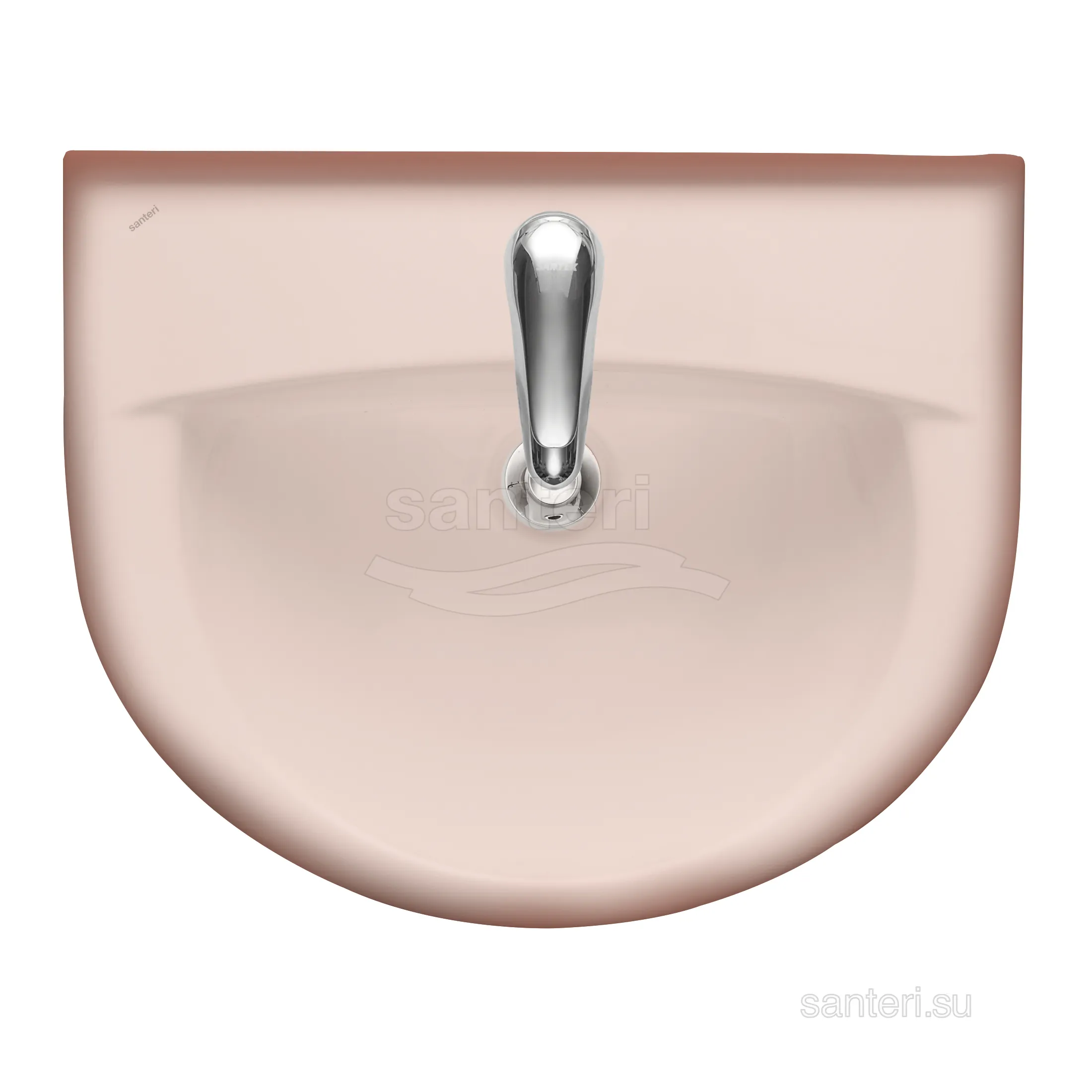 Раковина Santeri Виктория с переливом декор беж. 131116S0711B0 в магазинах СантехГид