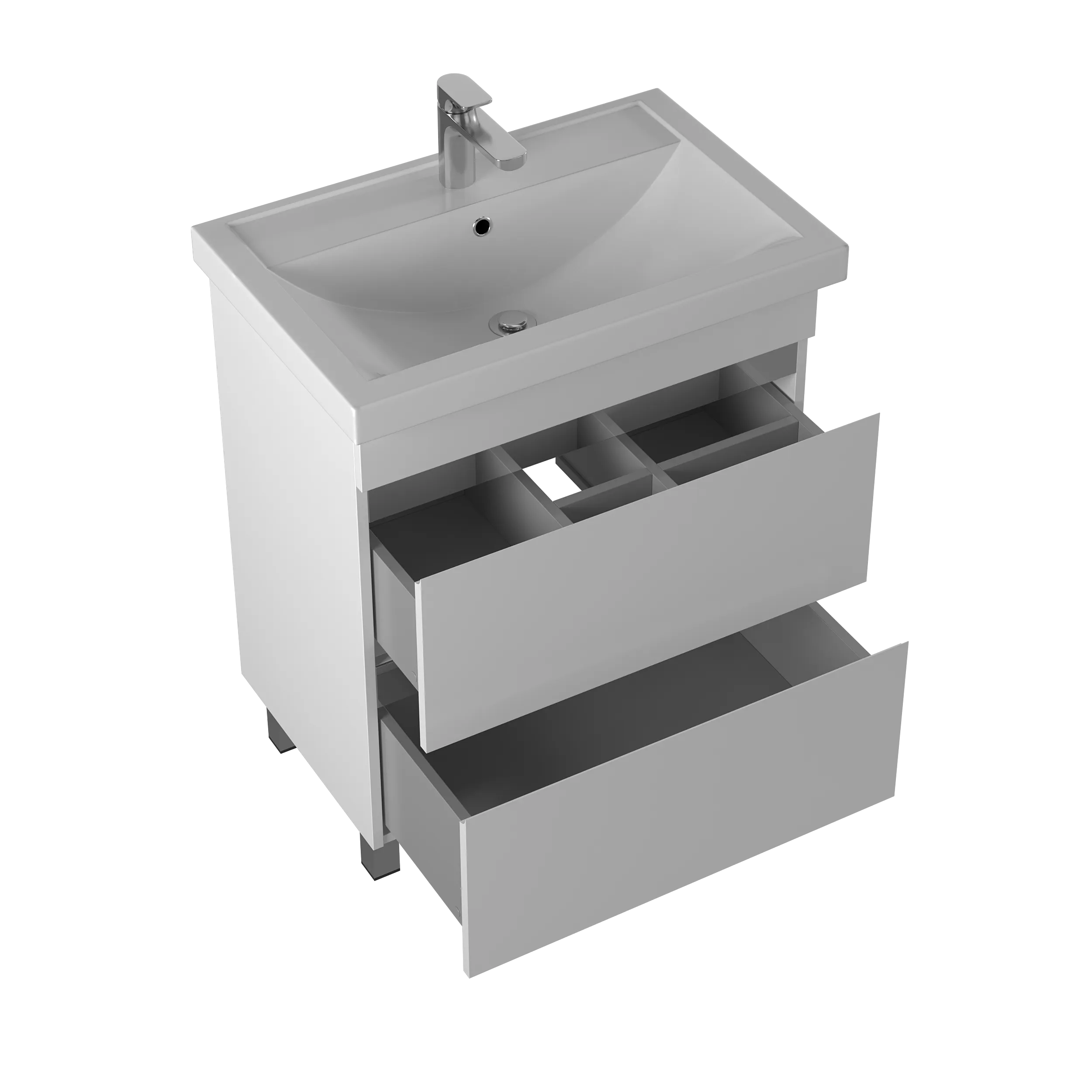 Тумба под раковину Briz Элен классик 70 см, белый глянец