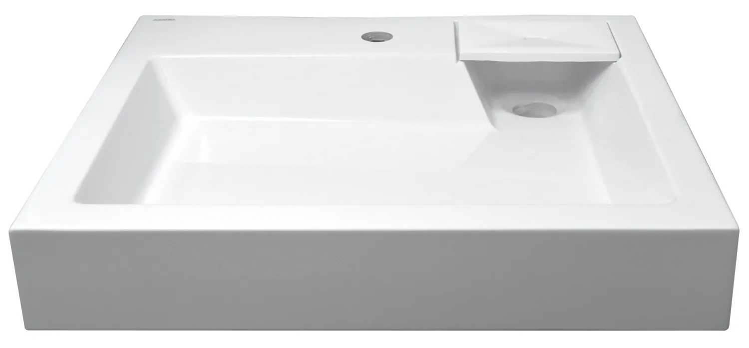 Раковина подвесная AZARIO Slim 600х600х110 литьевой мрамор, белая () CS00078302 в магазинах СантехГид