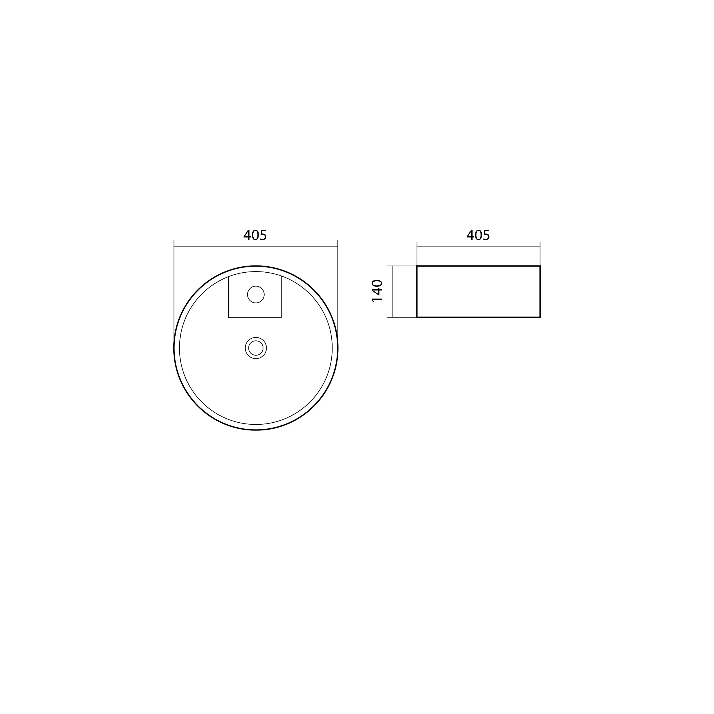 Раковина накладная для установки на столешницу AQUATEK ЕВРОПА , 405*405*140 мм, с отверстием под смеситель AQ5212-00 в магазинах СантехГид