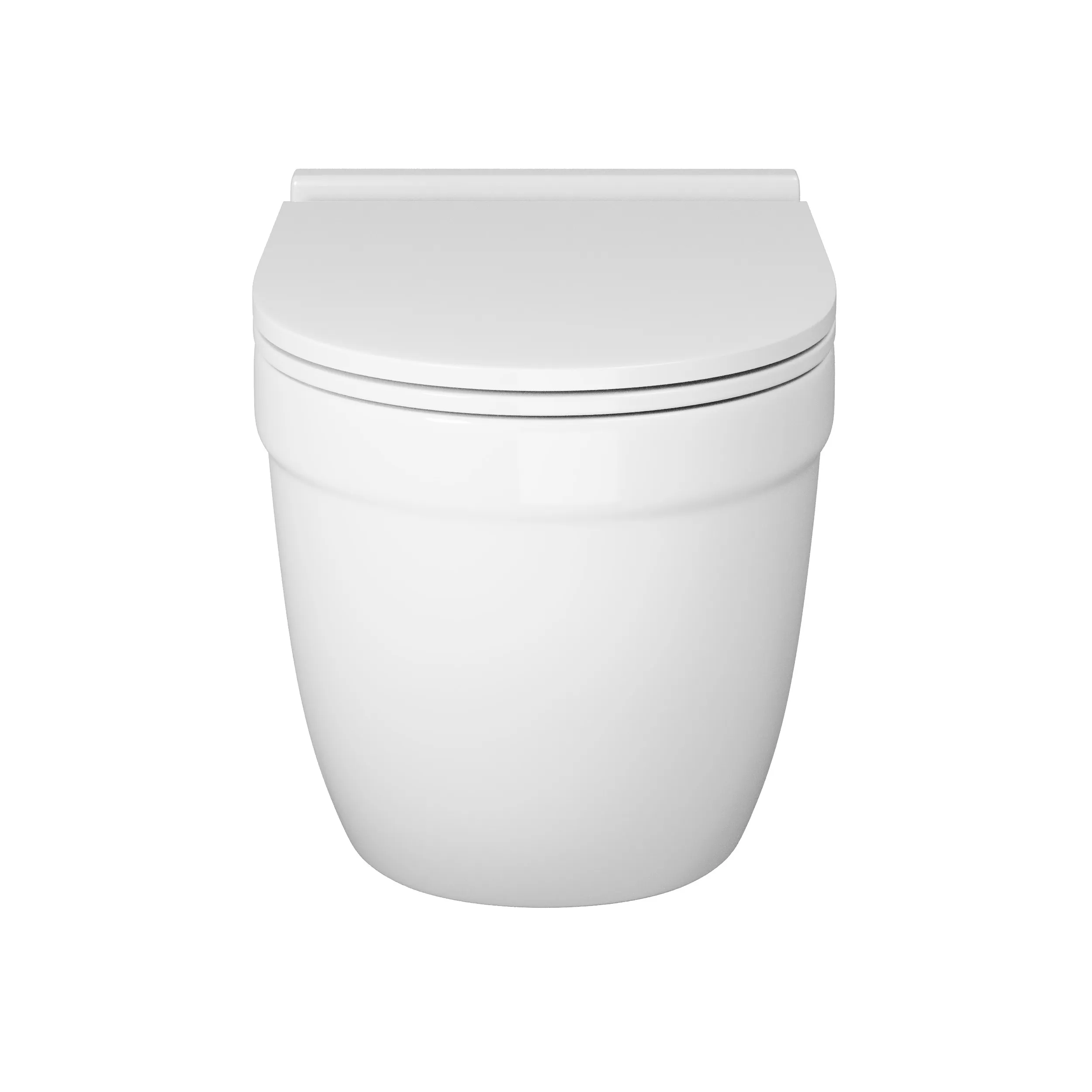 Унитаз подвесной Grossman (520х360х410) безободковый,белый с тонкой крышкой,микролифт,смыв торнадо, GR-4483SQ