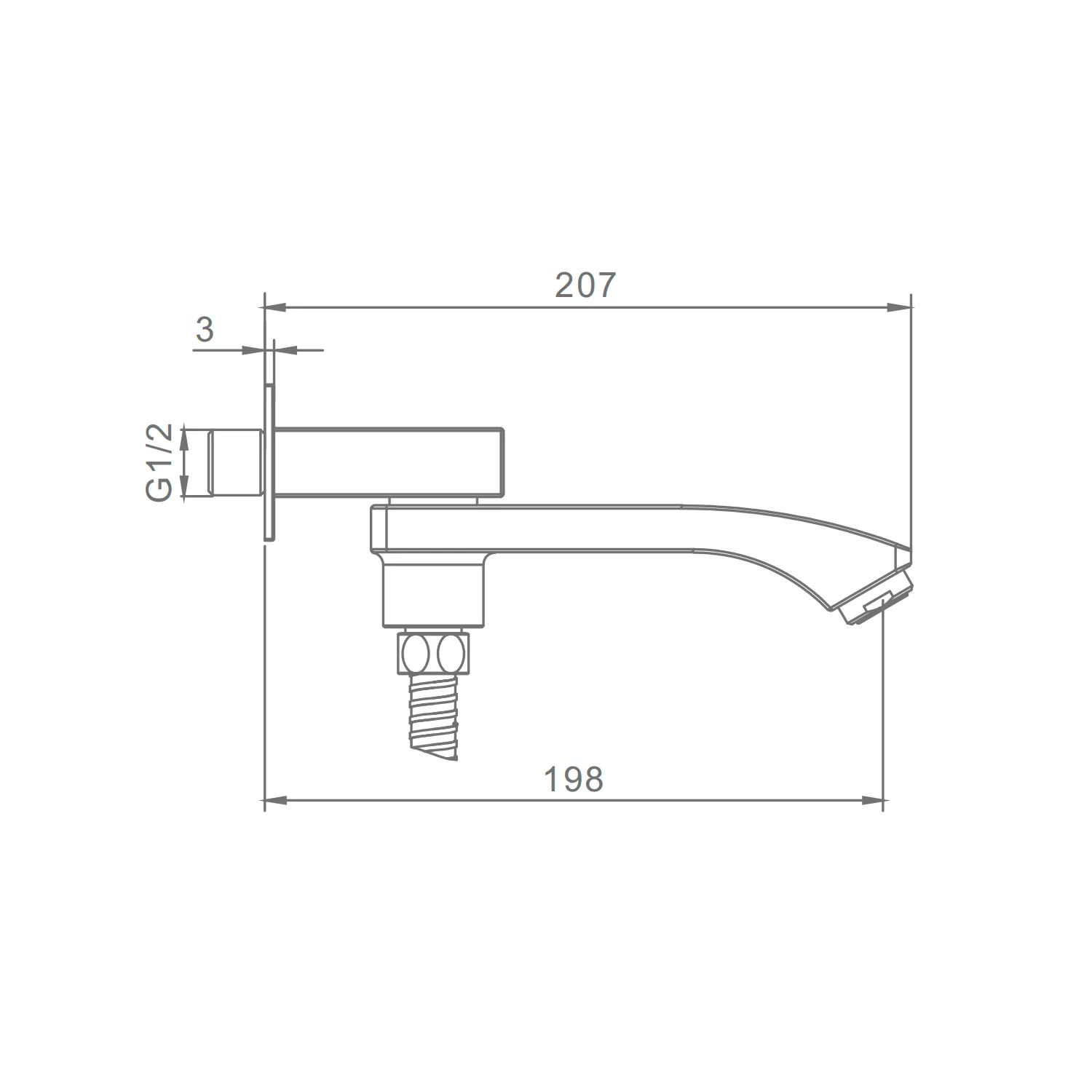 Встраиваемый наполнитель Raglo R473.70.03 для ванны и душа излив поворотный 20см с функцией переключения латунь, сатин
золотой