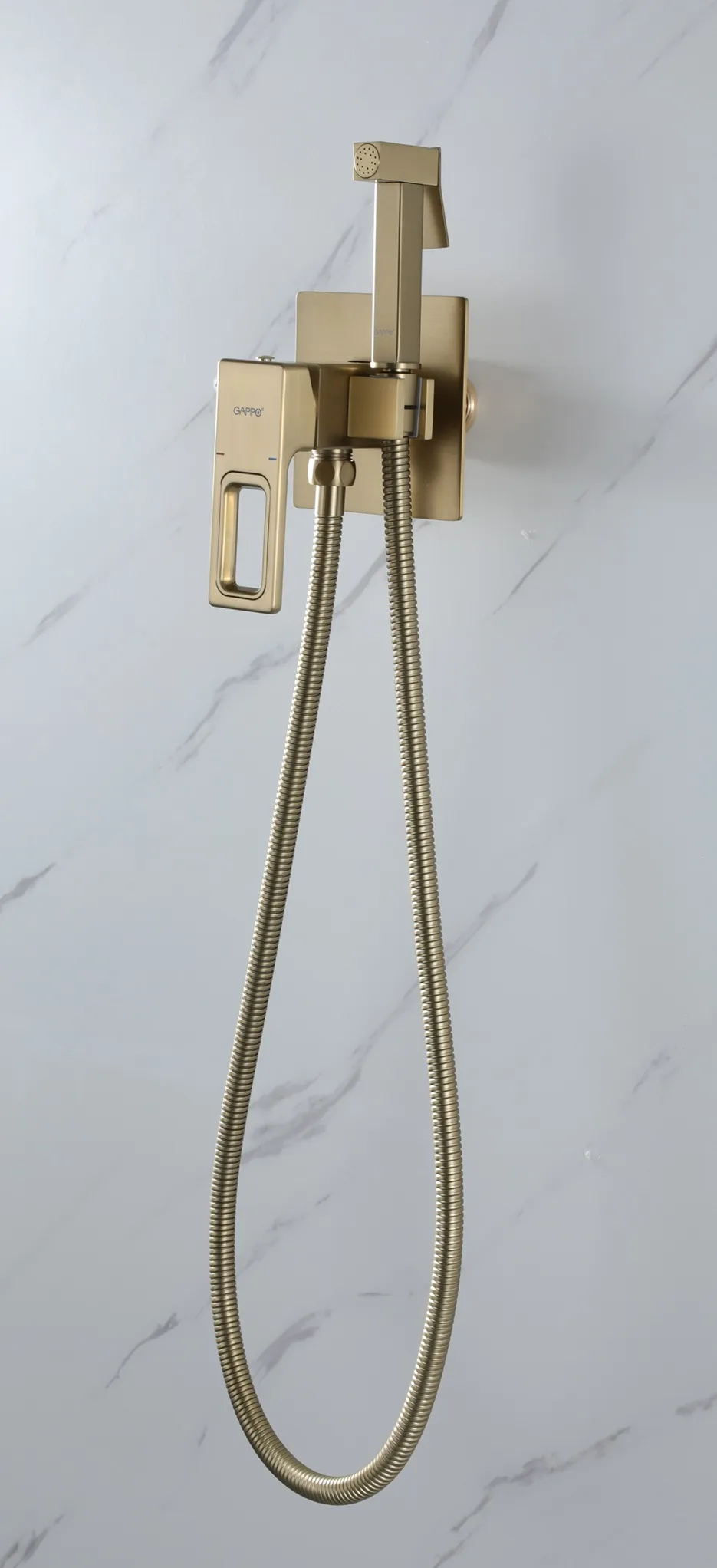 Встраиваемый гигиенический душ сатин золотой GAPPO G7217-3