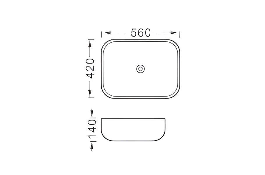 Раковина накладная для установки на столешницу AQUATEK AQ5526-MW 560*420*140, матовый белый в магазинах СантехГид