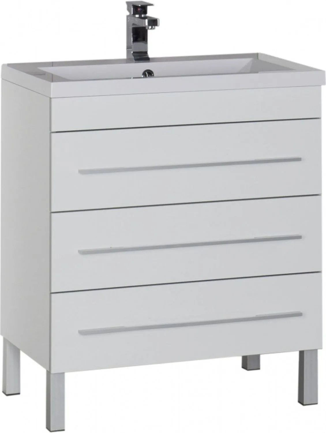 Тумба под раковину Aquanet Верона 75 белый (напольная 3 ящика)