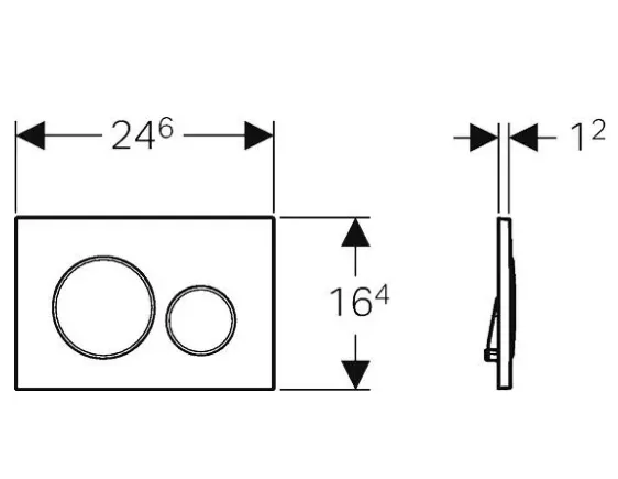 Клавиша смыва Geberit Sigma 20 Хром матовый 115.882.KN.1