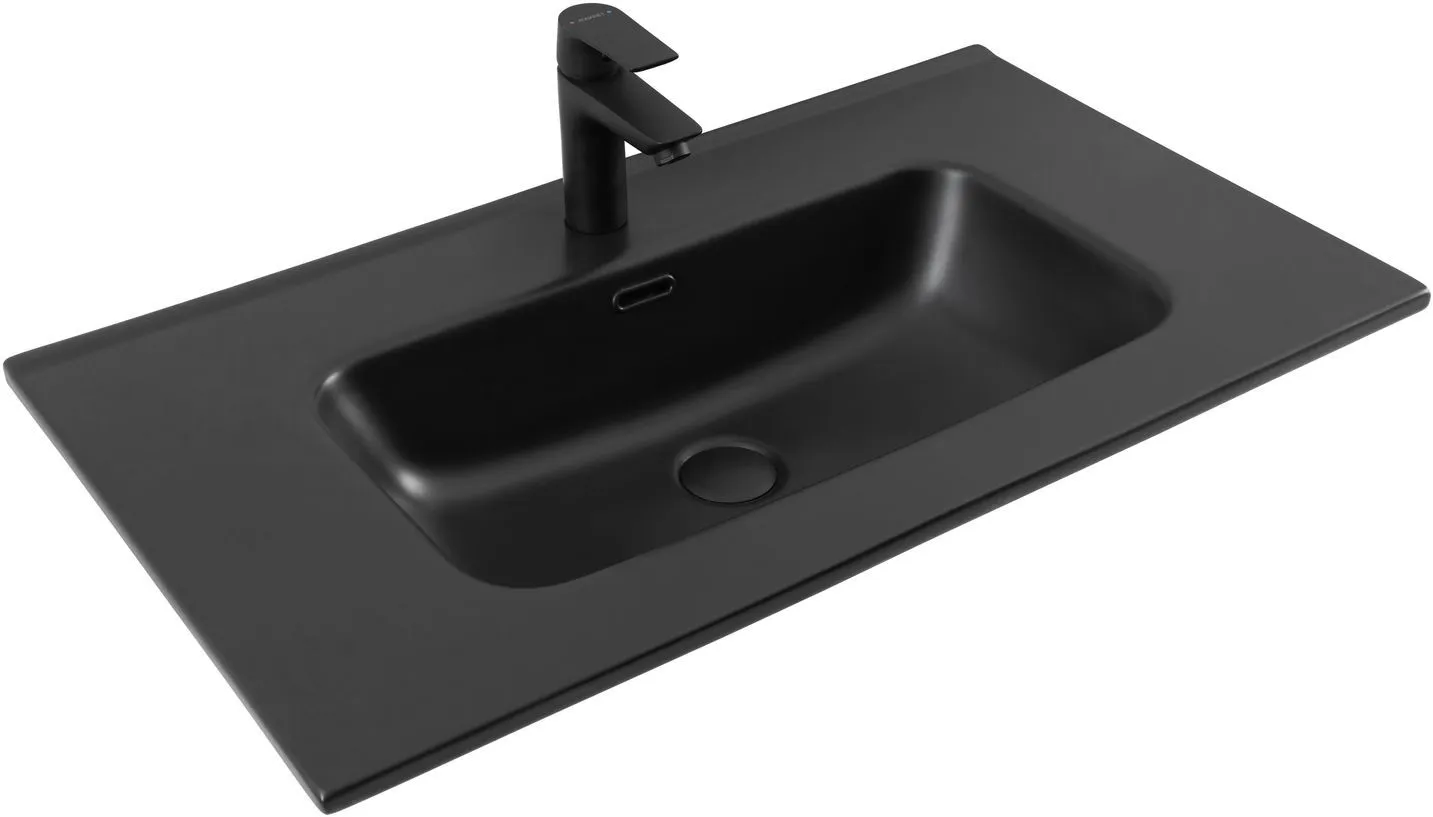 Раковина Aquanet Flat 80 черная матовая