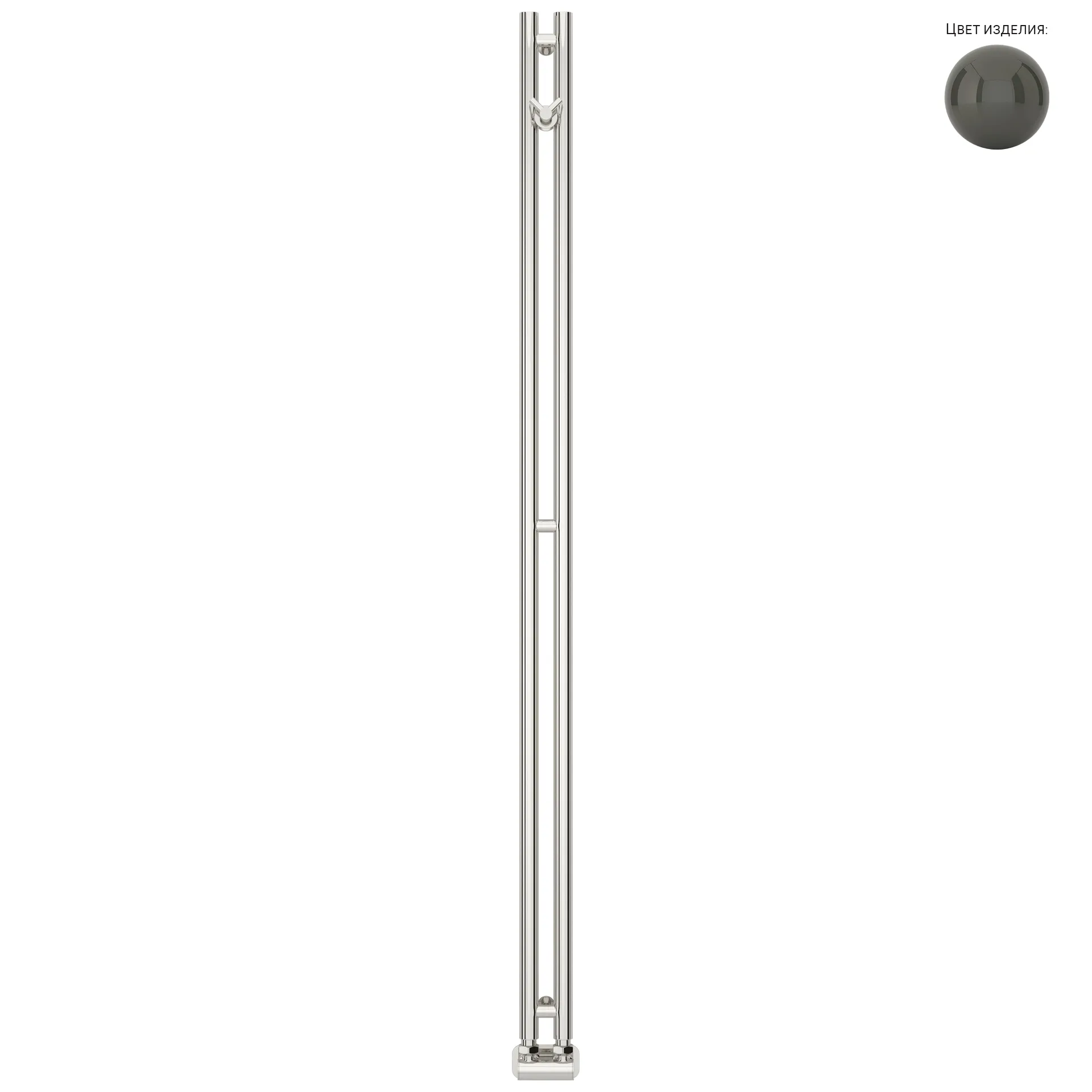 Водяной полотенцесушитель Сунержа "НЮАНС EU50+" 1545х50 (7022 Серая умбра)